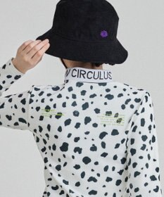 PW CIRCULUS 【WOMEN】スノーレオパード裏フリースモックネックT