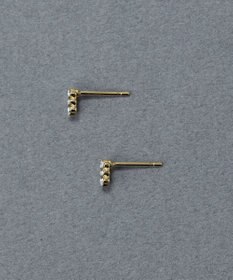 Phoebe 〈金属アレルギー対応〉タイニーレクタングルビジューピアス　小粒/小さい/小さめ/セカンドホール