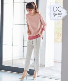 Tiaclasse 【洗える】快適な履き心地のダブルクロステーパードパンツ