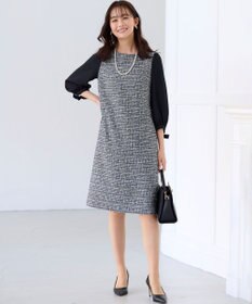 組曲 【KUMIKYOKU NAVY】ラメループモールツイード ワンピース
