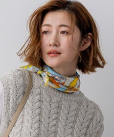 23区 manipuri ピルエットモチーフ シルク スカーフ