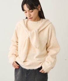 CRAFT STANDARD BOUTIQUE フードストール付きニットプルオーバー