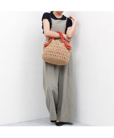 UNBILLION カシュカシュ cachecache / 下がりリボン柄編みトートバッグ