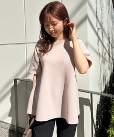 UNFILO ハーフスリーブ ペプラムニット