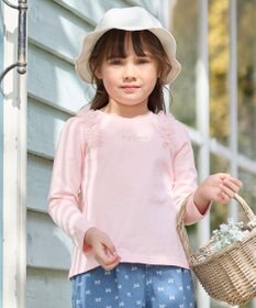 ANY KIDS チュールフリル 長袖Tシャツ