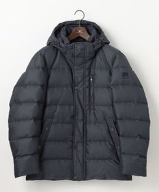 JOSEPH ABBOUD 【撥水/軽量/防風/フード取り外し可/ダウン】インターレースカルゼ  ダウン ブルゾン