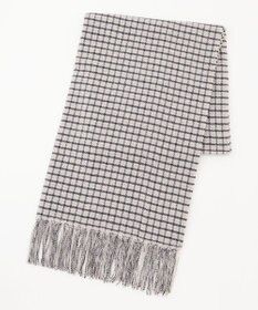 自由区 カシミヤ紡毛ガンクラブチェック ストール