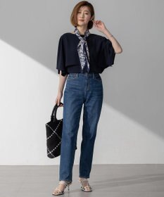 23区 L 【吸水速乾/UVカット/接触冷感】ストレッチジョーゼット  ケープデザイン カットソー