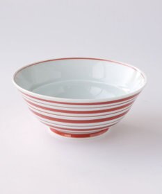 たち吉 【たち吉】おてがる丼ボーダー赤〈１個〉波佐見焼