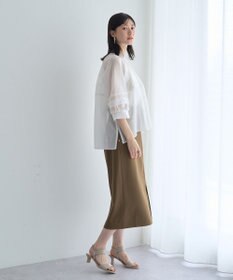 YECCA VECCA タックスリーブシアーシャツ