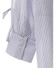 earth music&ecology 袖スリットリボンロングシャツ