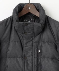 JOSEPH ABBOUD 【撥水/軽量/防風/フード取り外し可/ダウン】インターレースカルゼ  ダウン ブルゾン