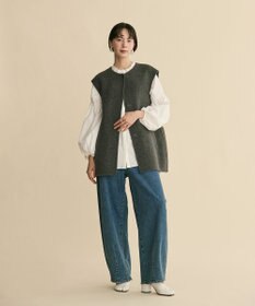 #Newans バックペプラムダブルフェイスジレ