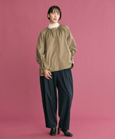 #Newans 【洗える】スラントフロントコクーンパンツ