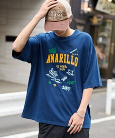 WEGO 【速乾/ひんやり/ユニセックス着用ITEM】接触冷感フロッキープリントグラフィックT（SS）