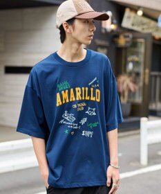 WEGO 【速乾/ひんやり/ユニセックス着用ITEM】接触冷感フロッキープリントグラフィックT（SS）