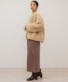 AMERICAN HOLIC ノーカラーフェイクファーコート