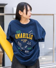 WEGO 【速乾/ひんやり/ユニセックス着用ITEM】接触冷感フロッキープリントグラフィックT（SS）