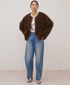 AMERICAN HOLIC ノーカラーフェイクファーコート