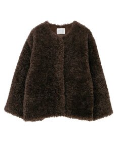 AMERICAN HOLIC ノーカラーフェイクファーコート