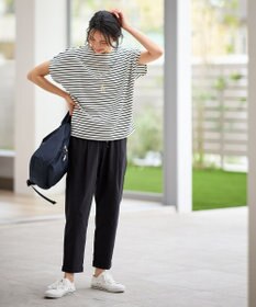 ANY L 【接触冷感/ウエストゴム/ストレッチ】クールタッチタックパンツ