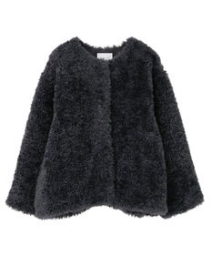 AMERICAN HOLIC ノーカラーフェイクファーコート