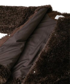 AMERICAN HOLIC ノーカラーフェイクファーコート