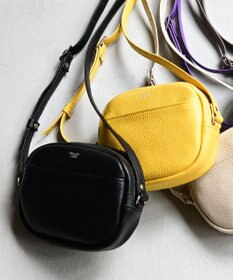 blancle シュリンクレザー ラウンドショルダーバッグ