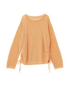 Green Parks サイドシャーリング透かし編みニットプルオーハ