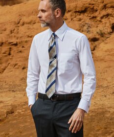 GOTAIRIKU 【形態安定/コンバーチブルカフス仕様】PREMIUMPLEATS_レギュラーカラー 通年ドレスシャツ