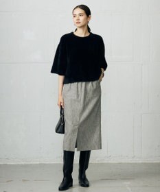 洗える】シルクネップツイード スカート / 自由区