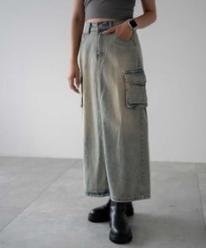 WEGO カーゴデニムスカート