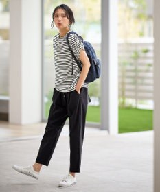 ANY L 【接触冷感/ウエストゴム/ストレッチ】クールタッチタックパンツ