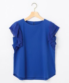 組曲 プリーツコンビフレンチスリーブ カットソー