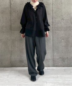 #Newans 【LEE掲載アイテム】【前後着用可能】ビッグカラー２WAYブラウス