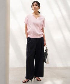 UNFILO L スゴ機能美 Vネック ニット