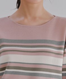 Tiaclasse マルチボーダーニットトップス