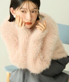 AMERICAN HOLIC シャギーニットクルーネックカーディガン