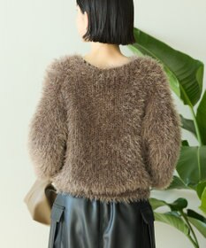 AMERICAN HOLIC シャギーニットクルーネックカーディガン