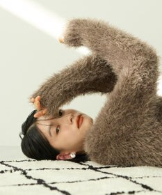 AMERICAN HOLIC シャギーニットクルーネックカーディガン