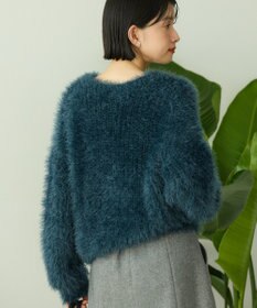 AMERICAN HOLIC シャギーニットクルーネックカーディガン