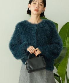 AMERICAN HOLIC シャギーニットクルーネックカーディガン