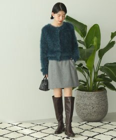 AMERICAN HOLIC シャギーニットクルーネックカーディガン