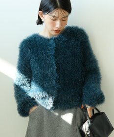 AMERICAN HOLIC シャギーニットクルーネックカーディガン