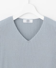 J.PRESS LADIES 【洗える】コットンシルクリラクシー Vネック ニット