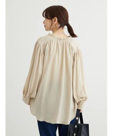 Green Parks とろみ衿フリルブラウス