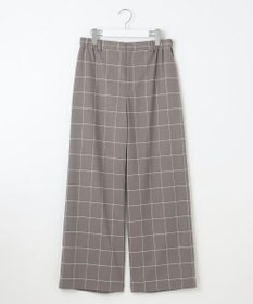 自由区 【洗える】ウィンドウペーンチェックワイド パンツ