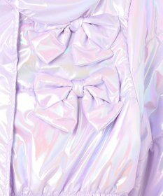 ANY KIDS パール調×フリースボア中綿コート