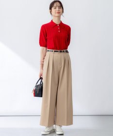 組曲 L ポロ襟 ニットプルオーバー