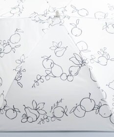 AURORA JILL STUART（ジル スチュアート） マーカーペインティングフルーツプリント晴雨兼用傘（トップフラット・折りたたみ）